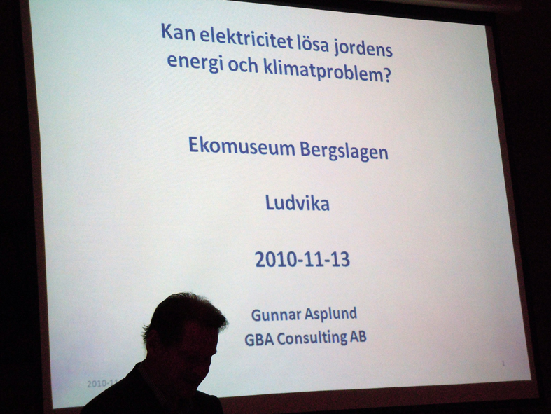 Gunnar Asplunds inledning på sitt föredrag. 
